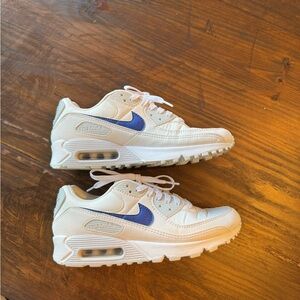 Nike White and Blue Athletic Shoes